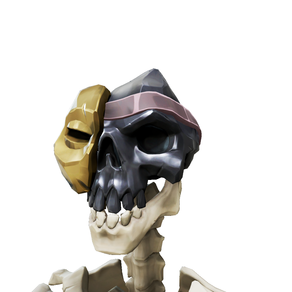 Obsidian Shattered Mask Skull