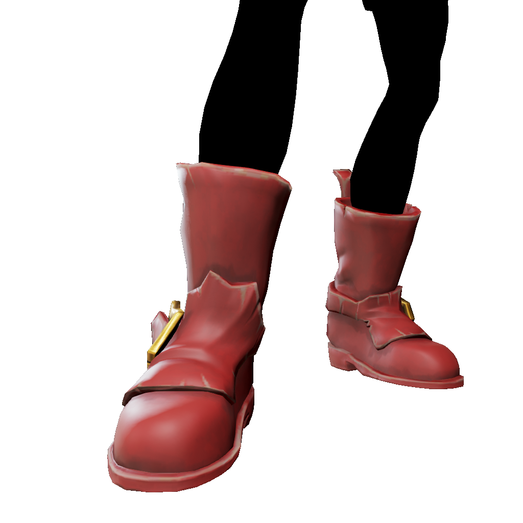 Red Buckled Boots
