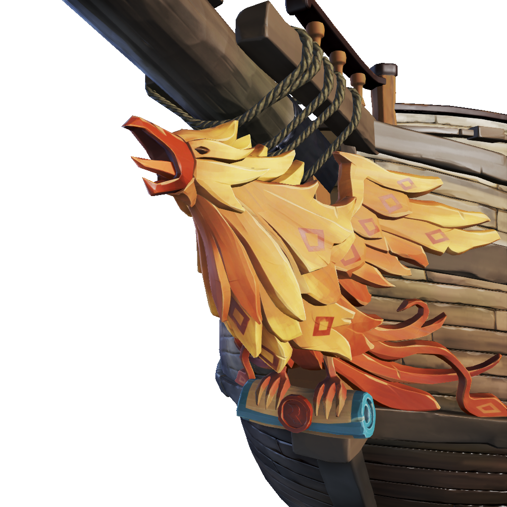 Gilded Phoenix Figurehead
