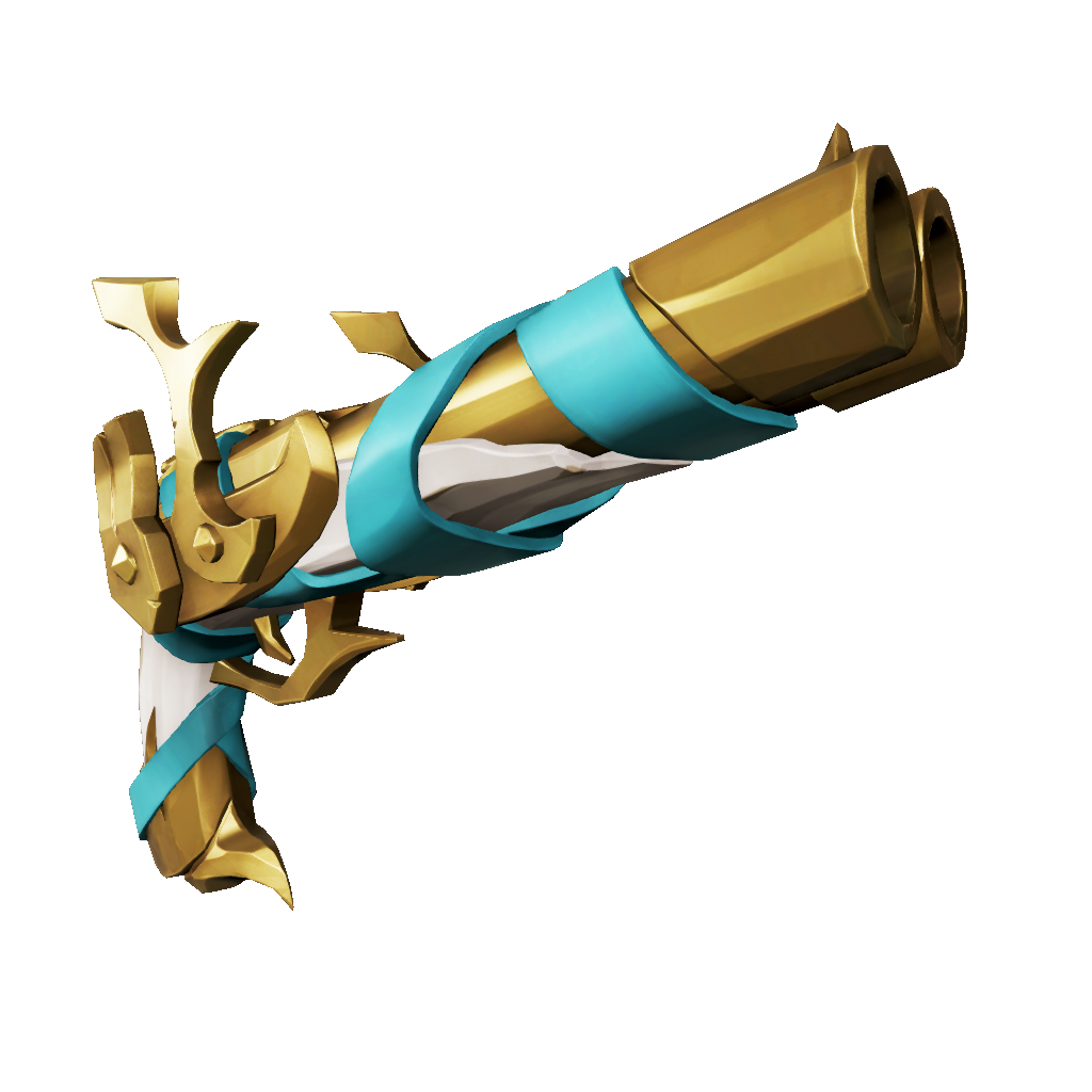 Gilded Phoenix Double Barrel Pistol