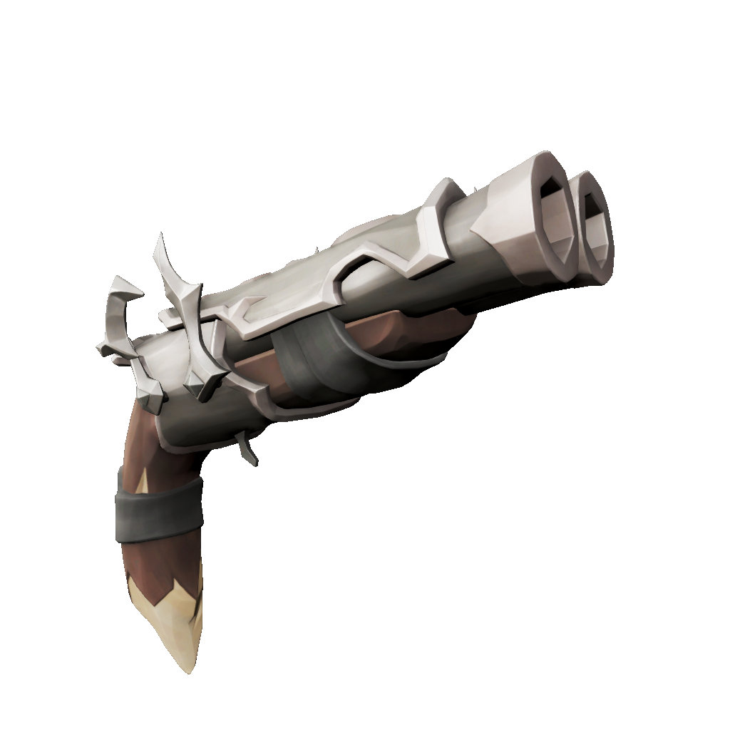 Silver Sepulchre Double Barrel Pistol