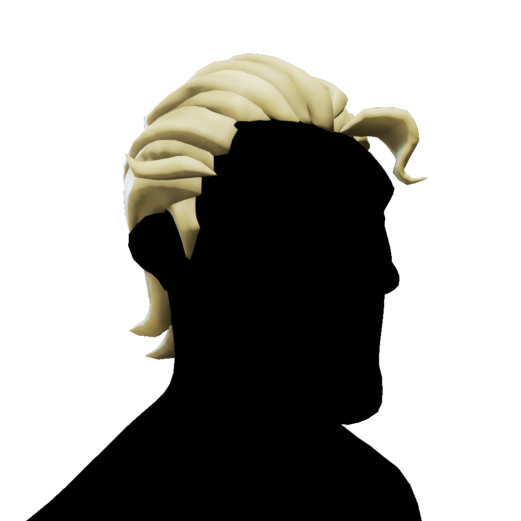 Silver Coin Slick Hair