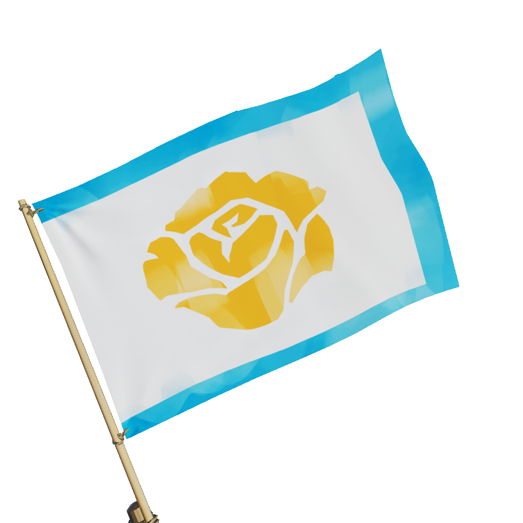 Flourishing Wild Rose Flag